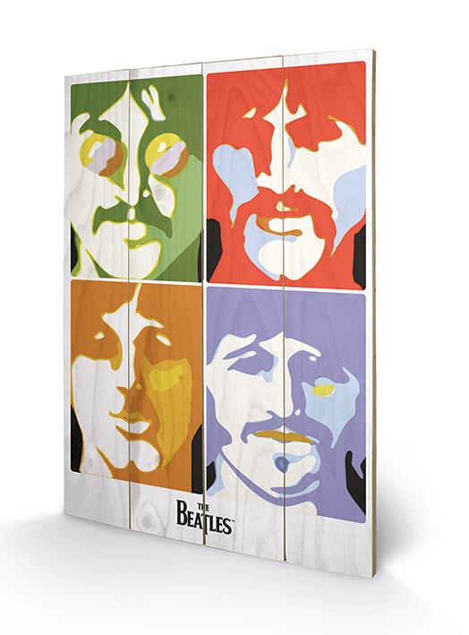 THE BEATLES - Printing on wood 40X59 - Sea of Science