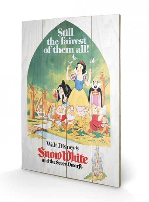 DISNEY - Printing on wood 40X59 - Snow White Still the Faires