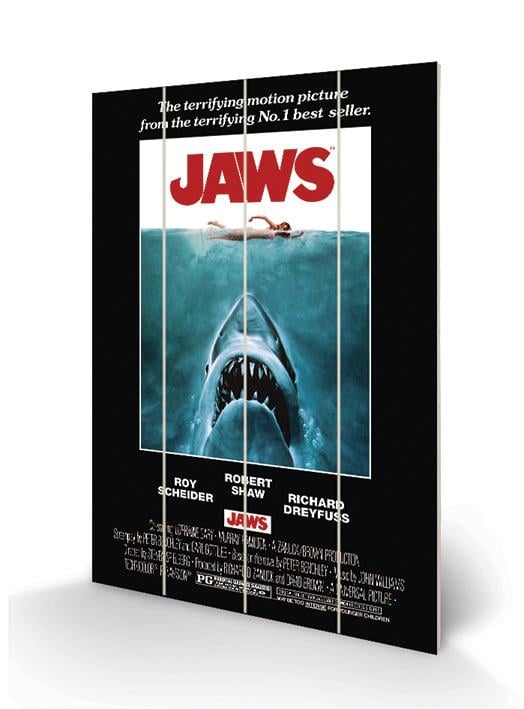 JAWS - Wood Print 40X59 - One Sheet