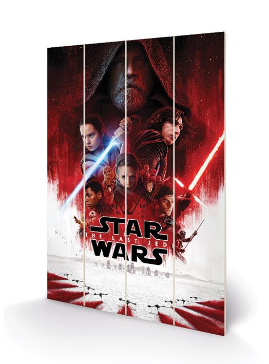 STAR WARS - Wood Print 40X59 - The Last Jedi - One Sheet