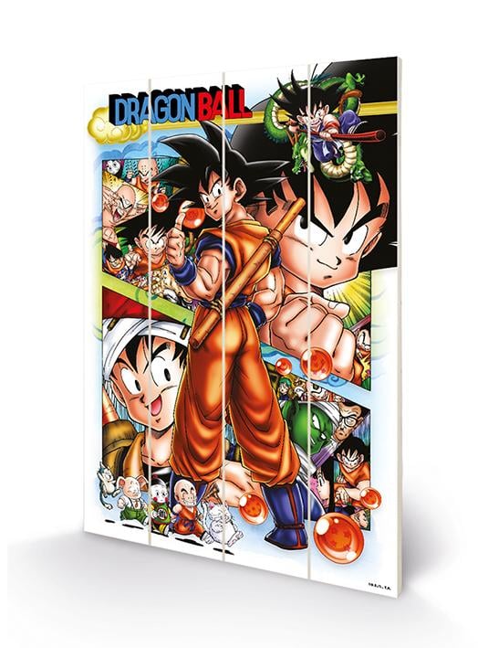 DRAGON BALL Z - Comic Strip Panels - Wood Print 40x59cm