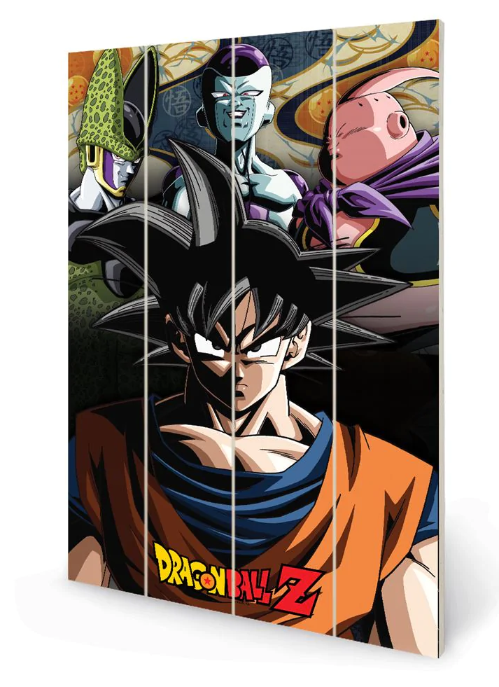 DRAGON BALL Z - Under The Shadow of Evil - Wood Print 40x59cm