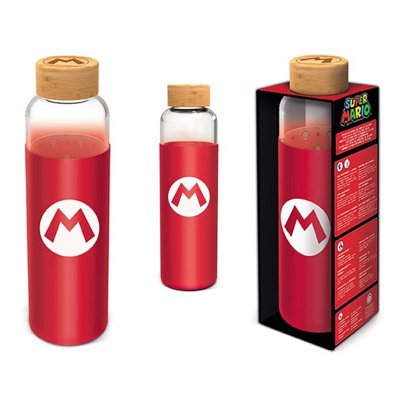 SUPER MARIO - Silicone Glass Bottle - Size 585ml