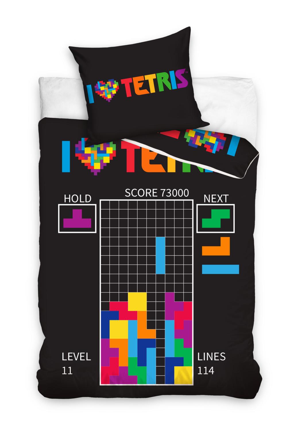 TETRIS - Duvet Cover 140x200cm + Cushion 60x70cm - '100% Coton'