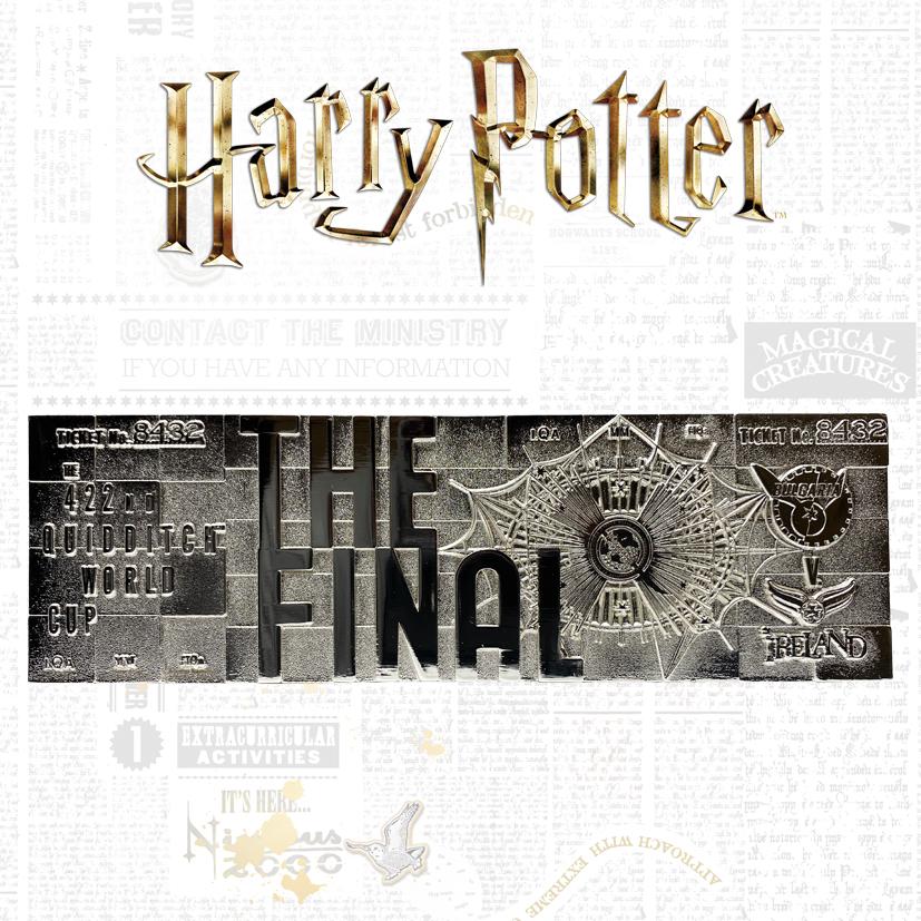 HARRY POTTER - Quidditch World Cup - Silver Plated Collector Ticket