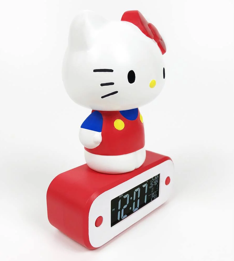 HELLO KITTY - Alarm Clock with LED Lamp - 7inch