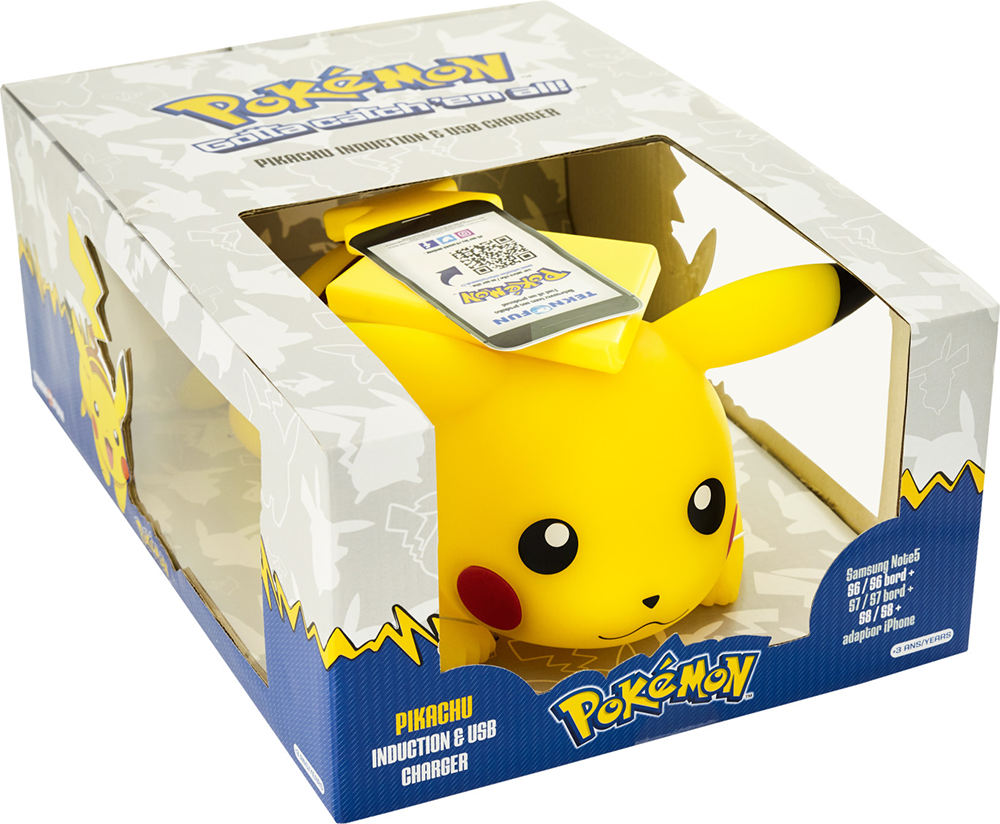 POKEMON - Pikachu - Wireless Charger & USB - 10inch