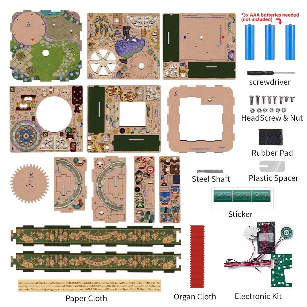 ROMANTIC PARIS - DIY Musical box - 156pcs