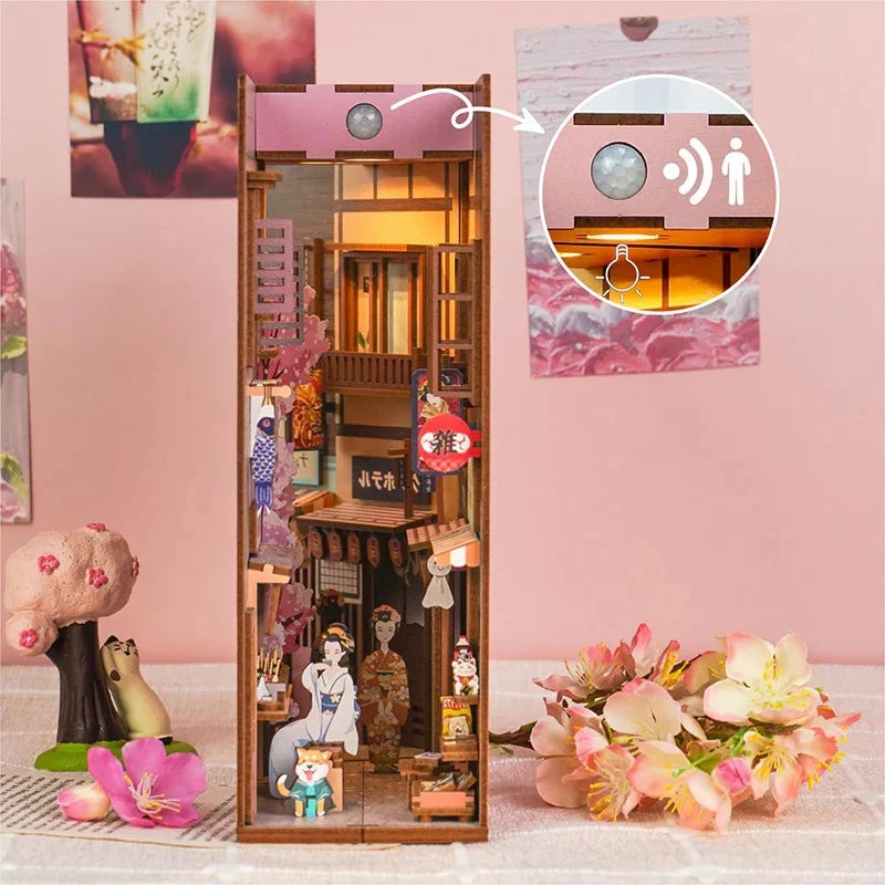 BOOK NOOK KIT - DIY- Japanese Grocery Store - 134pcs + LED Light