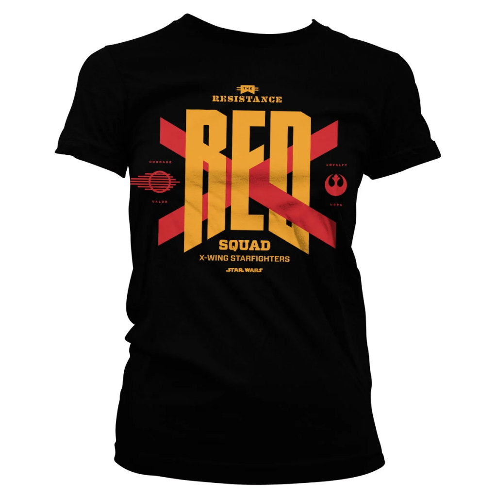 STAR WARS 7 - T-Shirt Red Squad GIRL - Black (XXL)