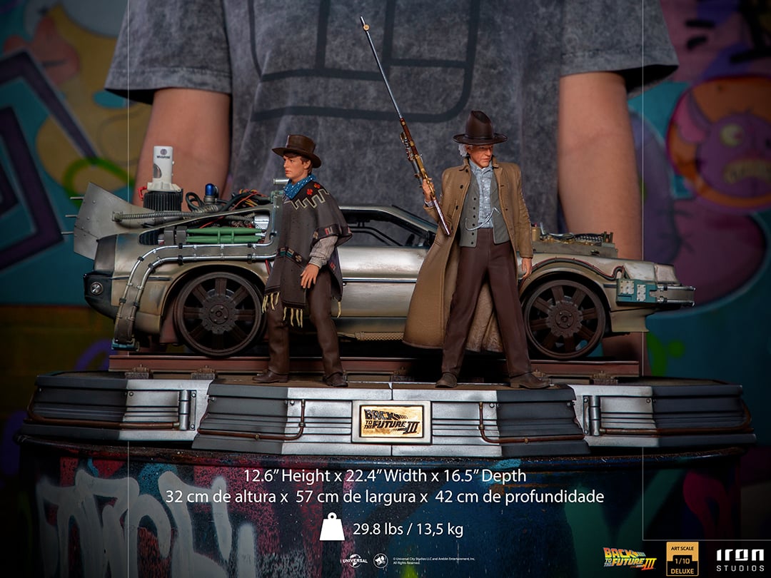 BACK TO THE FUTURE 3 - Delorean Full Set - ArtScale 1/10 - 32cm