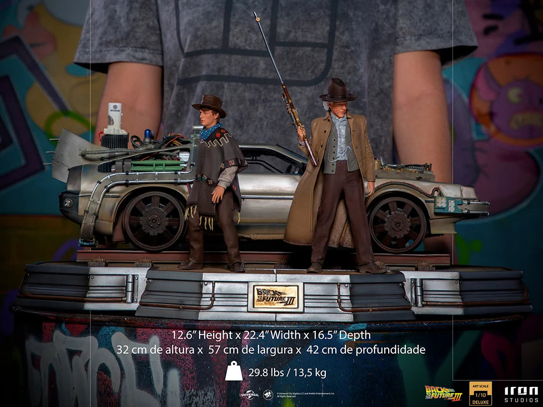 BACK TO THE FUTURE 3 - Delorean Full Set - ArtScale 1/10 - 32cm