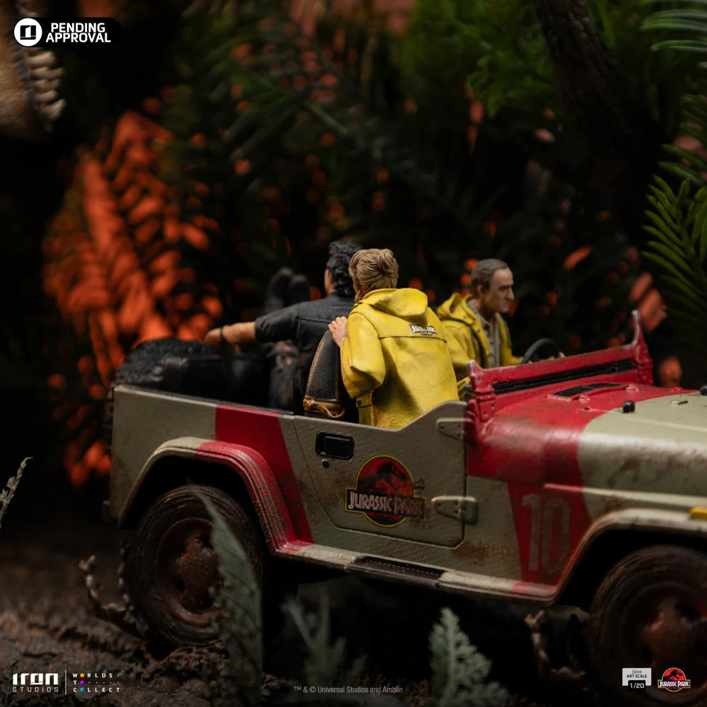 JURASSIC PARK - T-Rex Chase - Statue Demi Art Scale 1/20 60cm