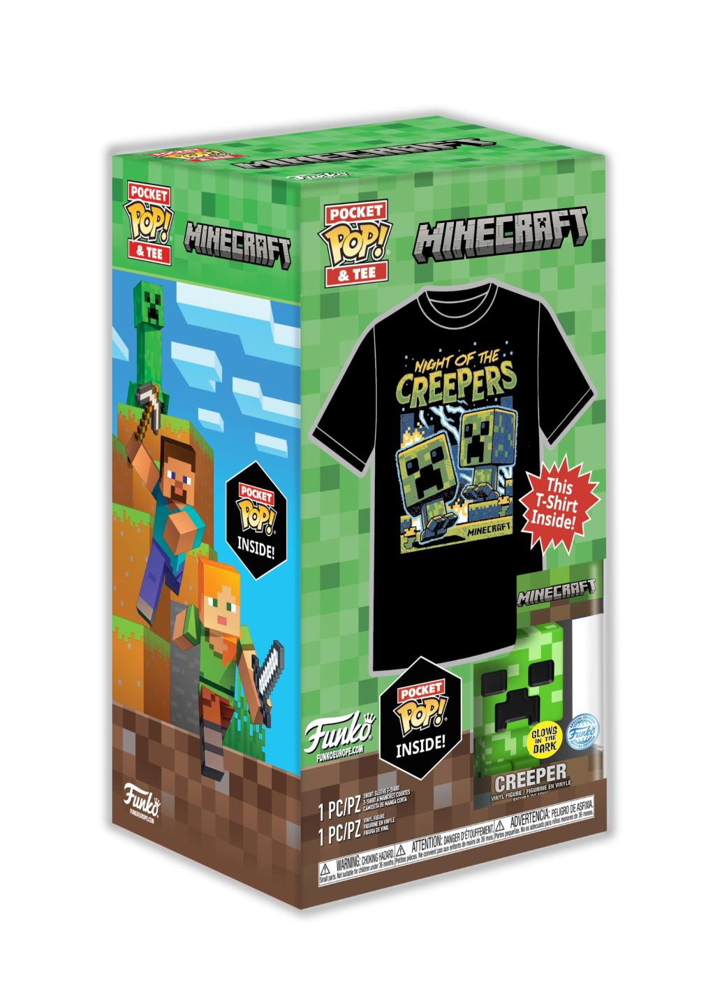 MINECRAFT - Mini POP - Blue Creeper + Tee (XL)