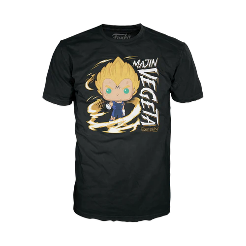 DRAGON BALL Z - Booble Head POP N° 862 - Majin Vegeta (GW) + Tee (L)