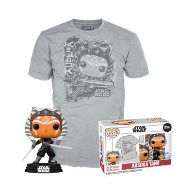 THE MANDALORIAN - Booble Head POP N° 464 - Ahsoka (GW) + Tee (XL)