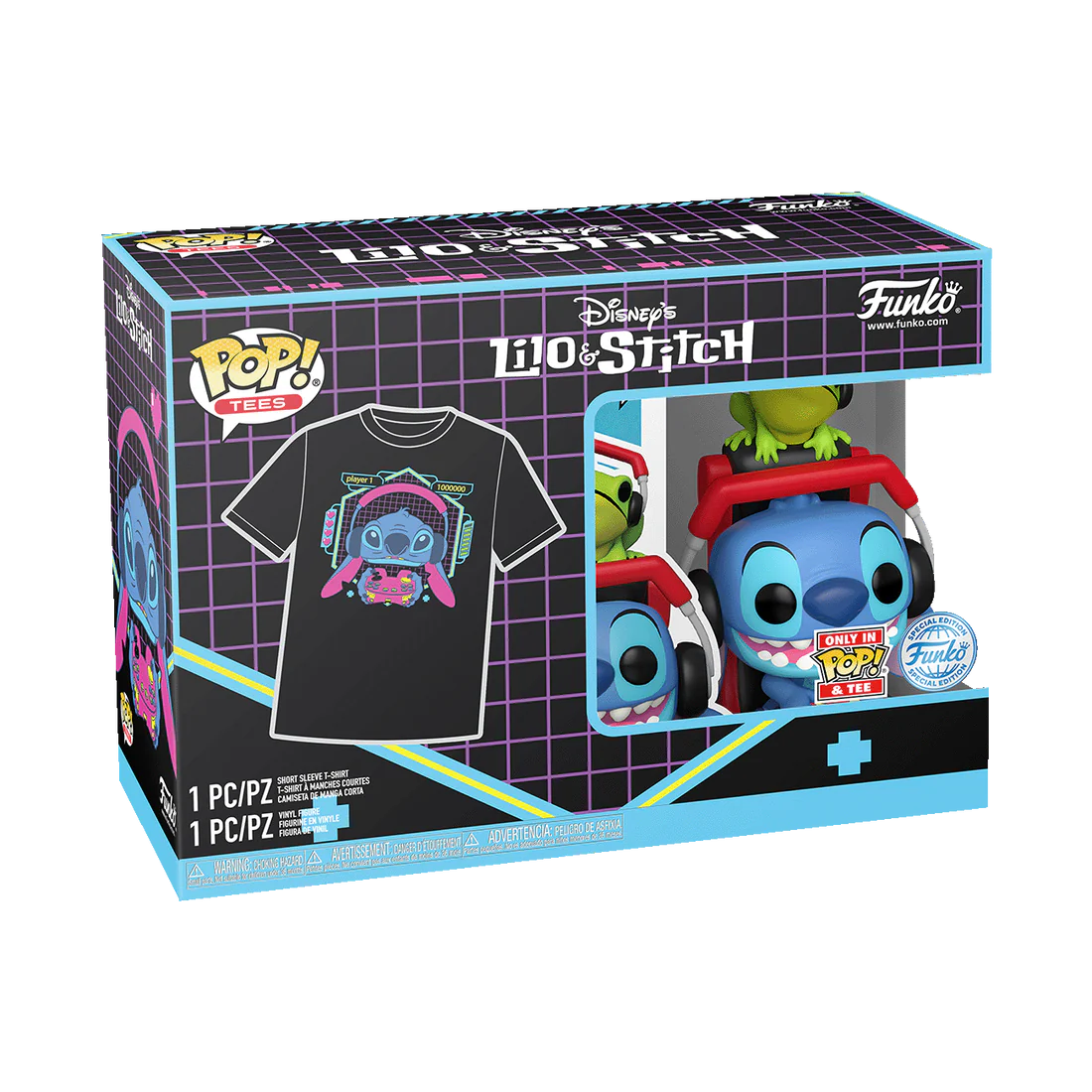 LILO STITCH - POP N° XXX - Gmr Stitch with frog + Tee (L)