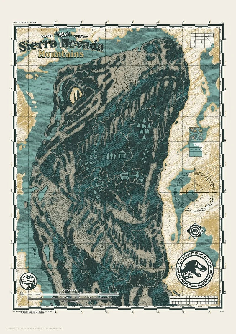 JURASSIC WORLD - Nevada Moutains - Art Print - Limited Edition 'A3'