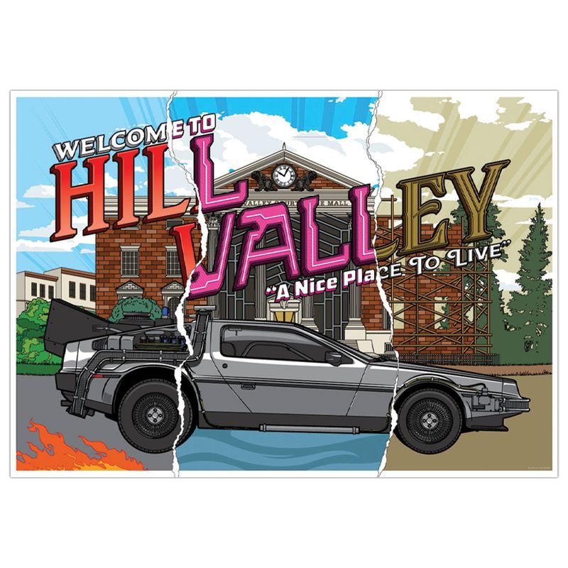 BACK TO THE FUTURE - Hill Valley - Art Print - Limited Edition