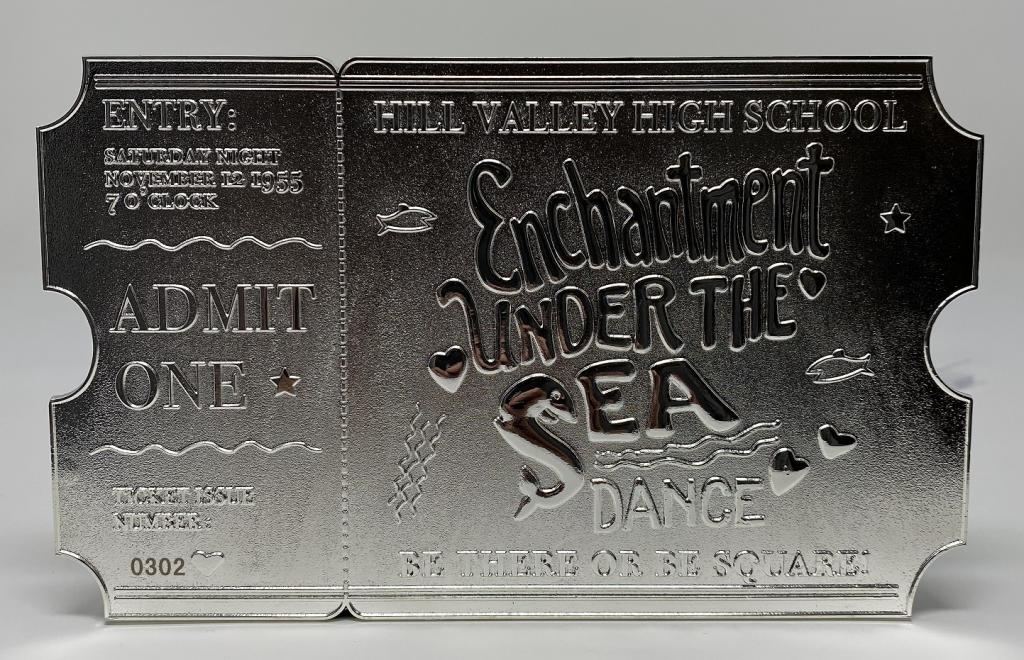 BACK TO THE FUTURE - Dance Ticket - Silver Plated Collector Ticket