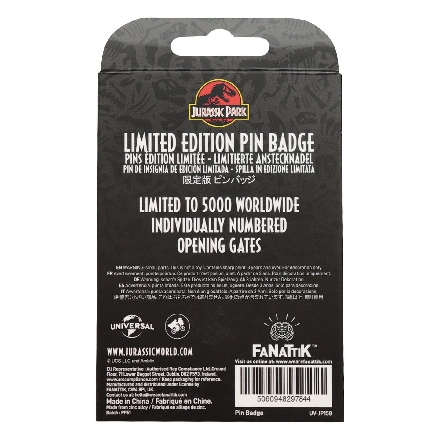 JURASSIC PARK - Gates Hinged - Pin's Limited Edition