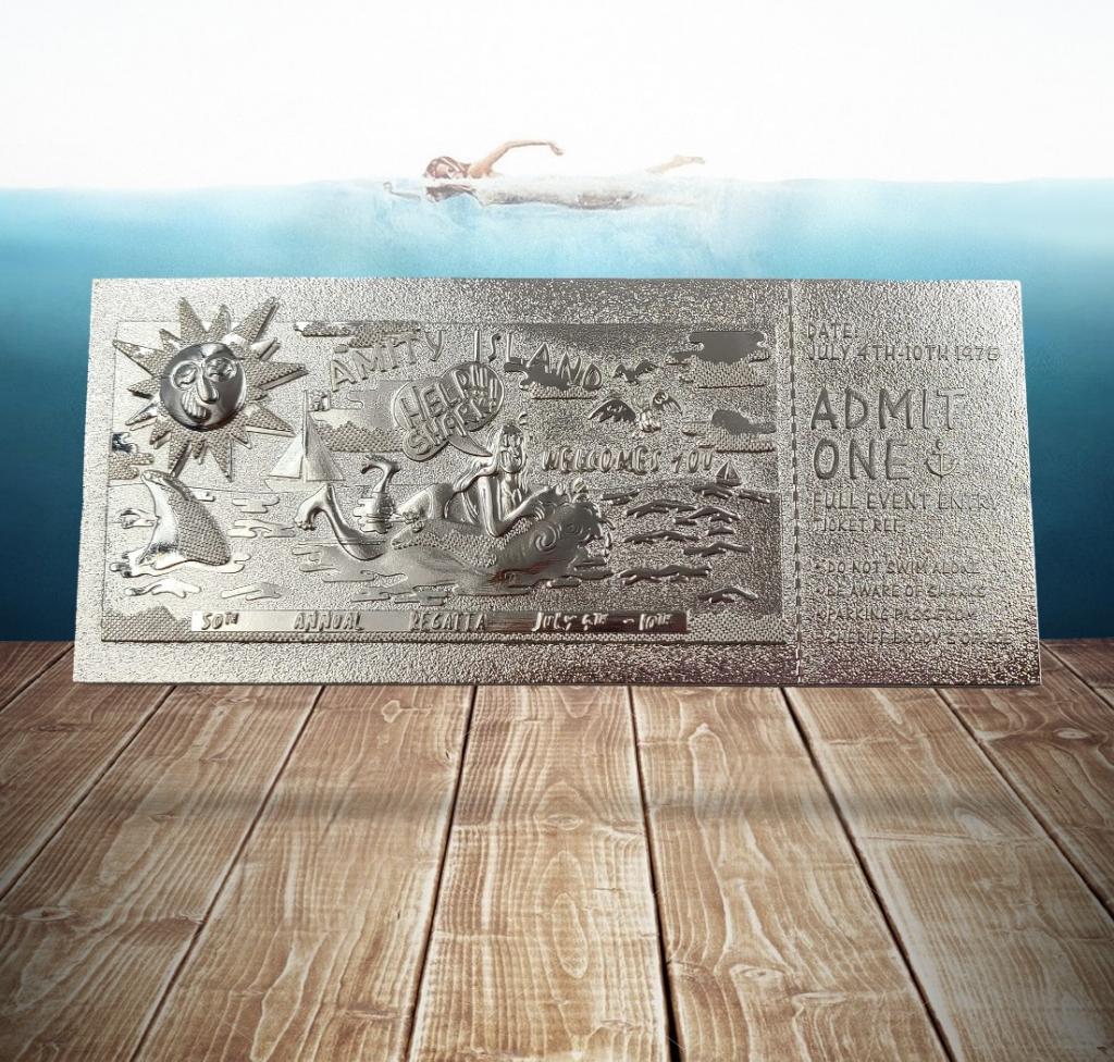 JAWS - Amity Regatta - Silver Plated Collector Ticket