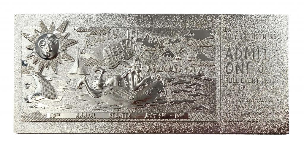 JAWS - Amity Regatta - Silver Plated Collector Ticket