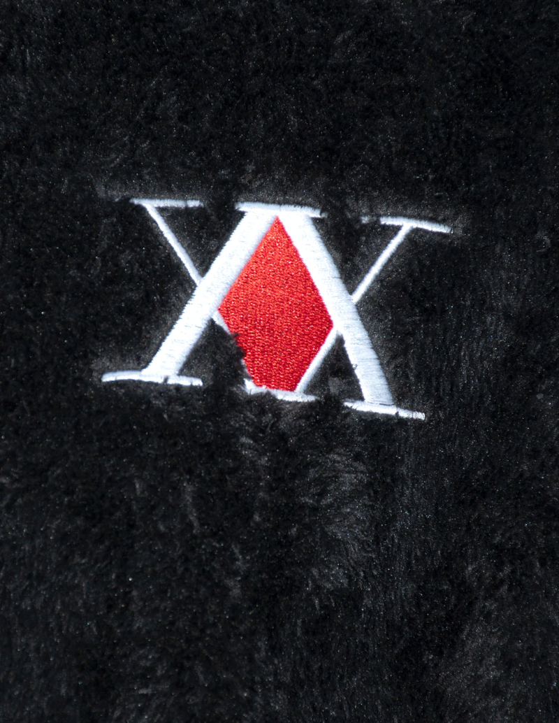 HUNTER X HUNTER - Logo - Flauschiger Kapuzenpullover mit Reißverschluss für Herren (S/M)