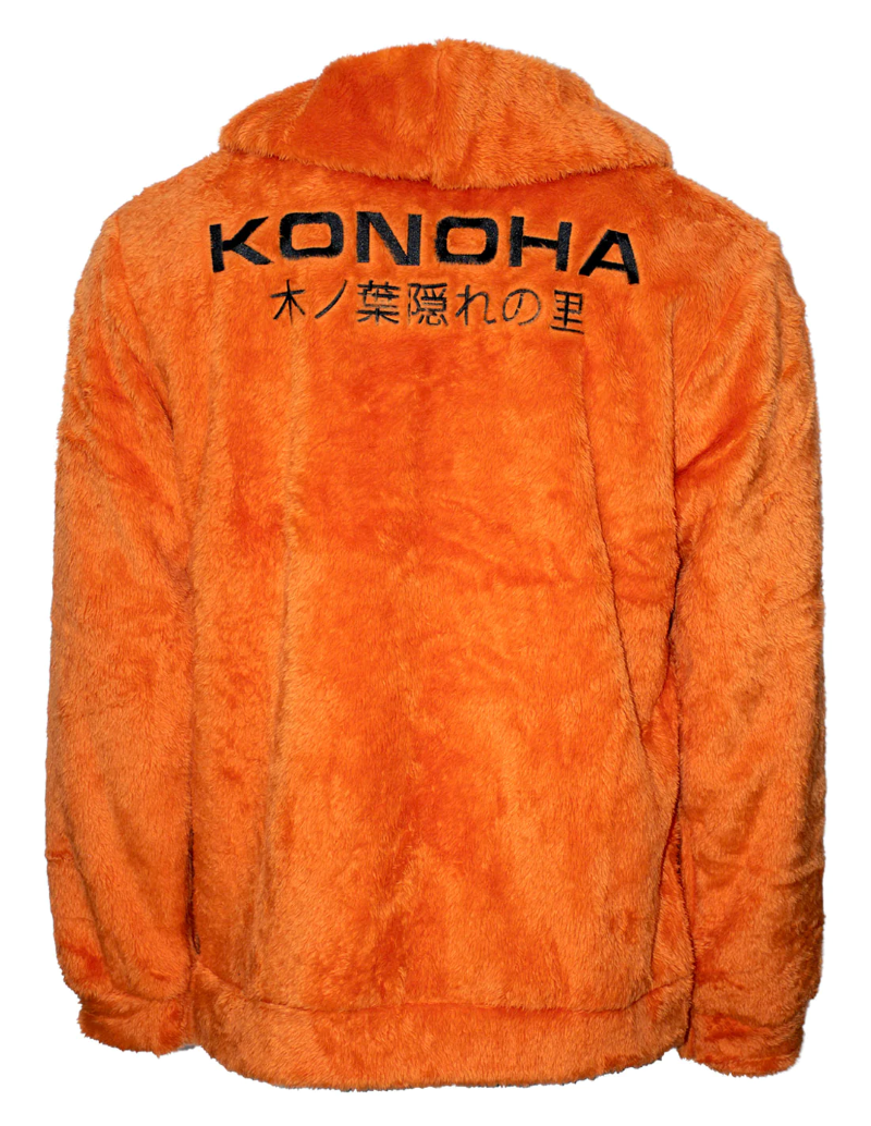 NARUTO - Konoha - Men's Fluffy Zipper Hoodie (L/XL)