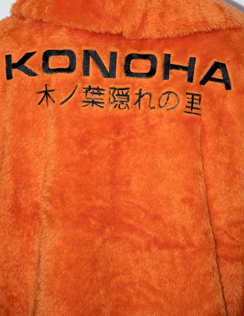NARUTO - Konoha - Men's Fluffy Zipper Hoodie (S/M)