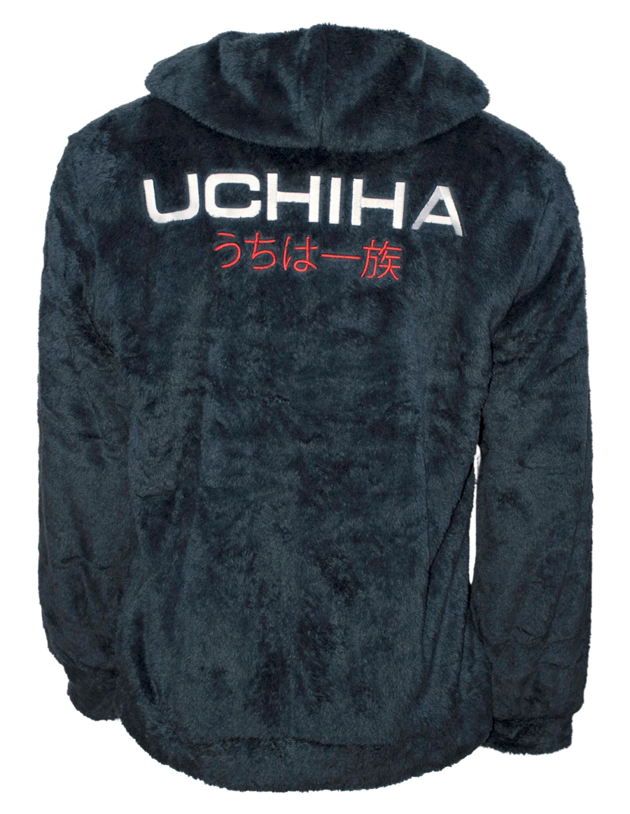 NARUTO - Uchiha - Men's Fluffy Zipper Hoodie (L/XL)