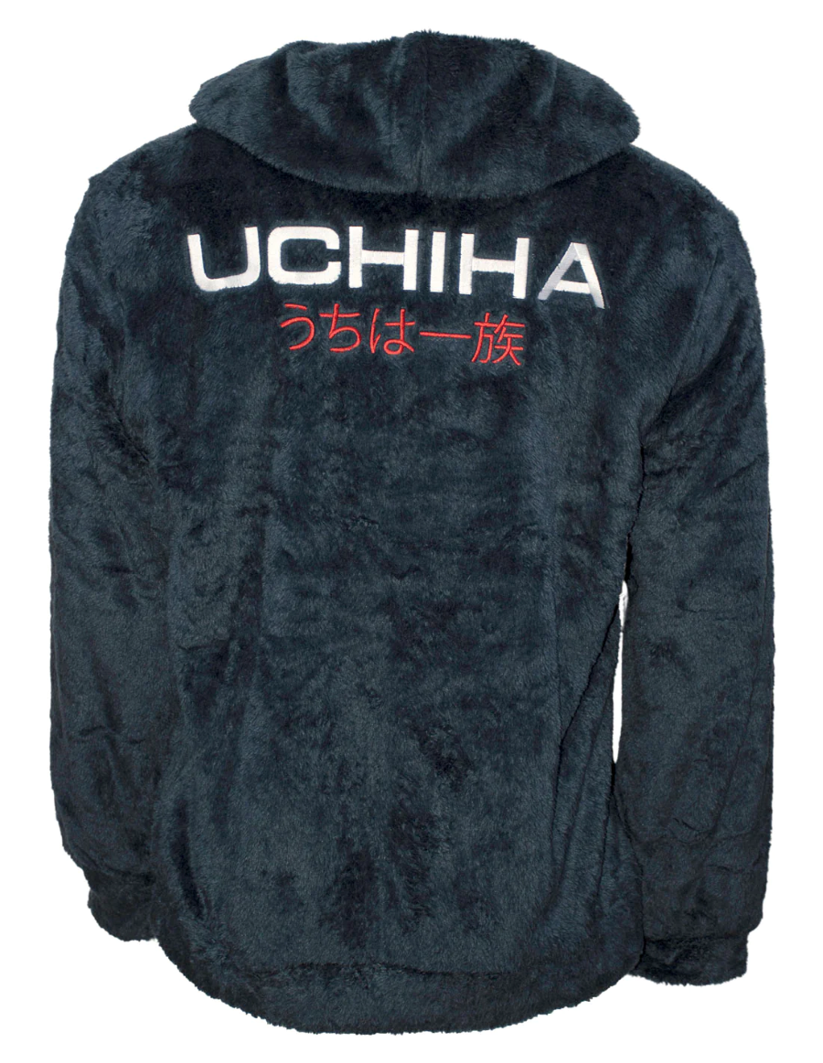 NARUTO - Uchiha - Men's Fluffy Zipper Hoodie (S/M)