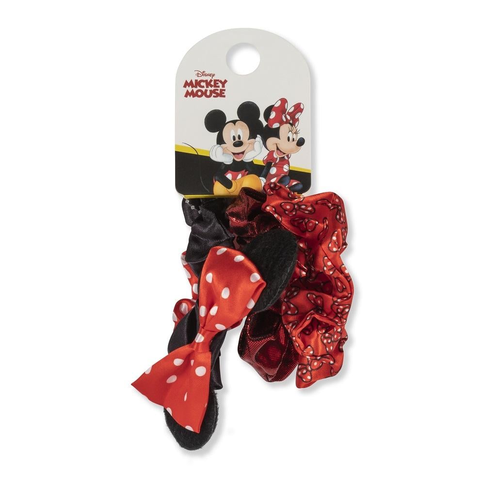 MINNIE - Hair Accessories Shiny "Scrunchies" - 3 Pc