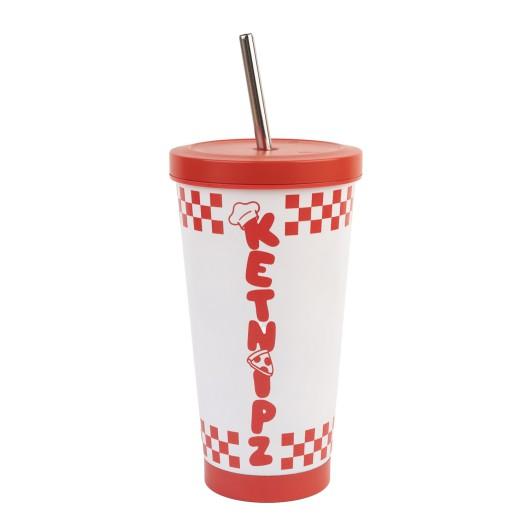 KETNIPZ - Pizza - Fashion Straw Tumbler - Size 19Oz