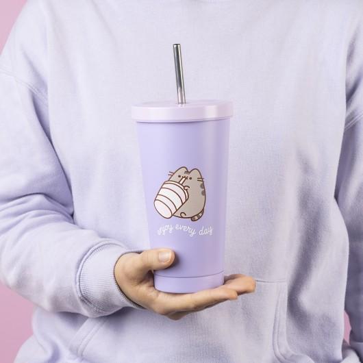 PUSHEEN - Fashion Straw Tumbler - Size 19Oz