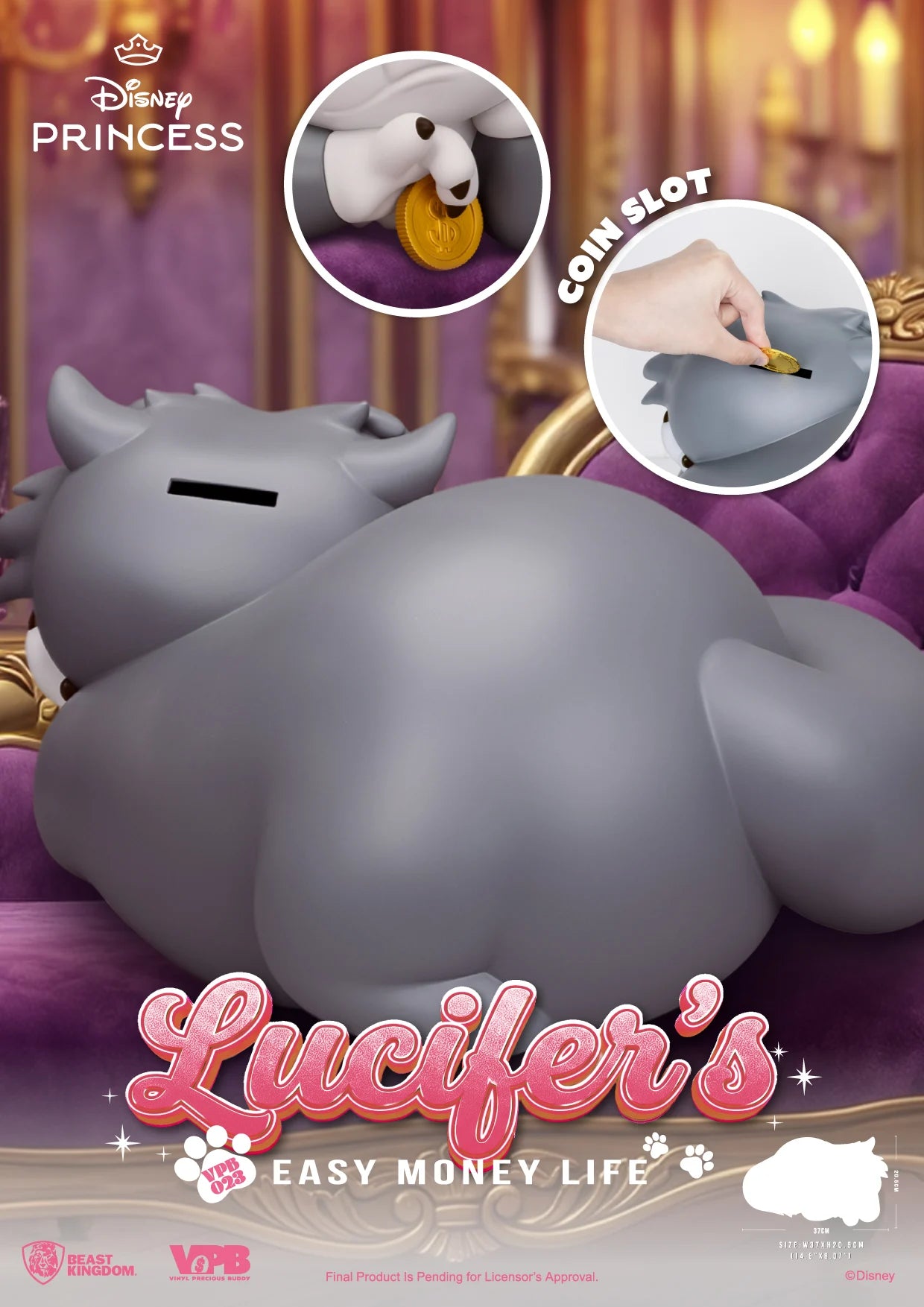 CINDERELLA - Lucifer - Piggy Bank 20.5cm