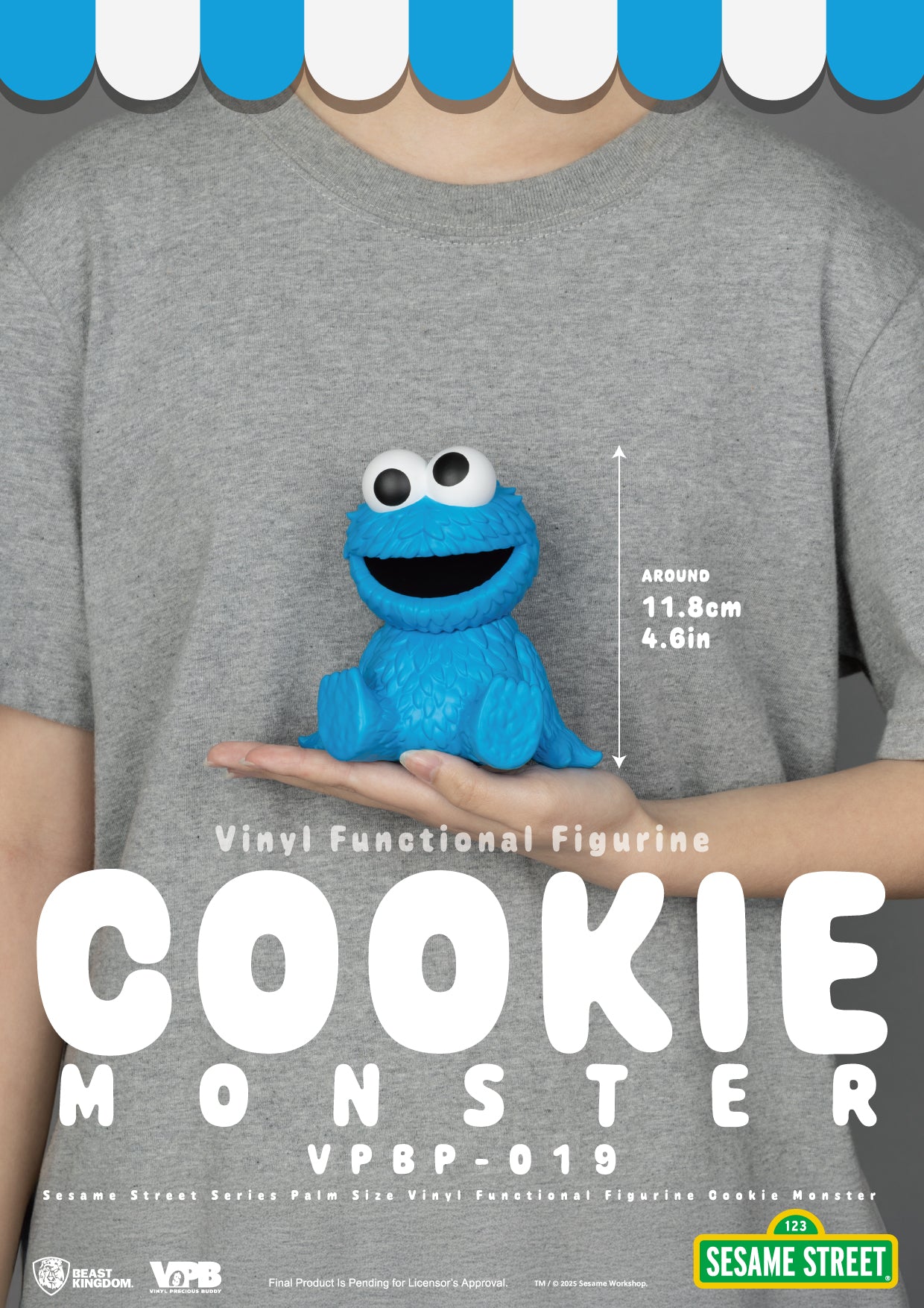 SESAME STREET - Cookie Monster - Palm Size Bank 11.8cm