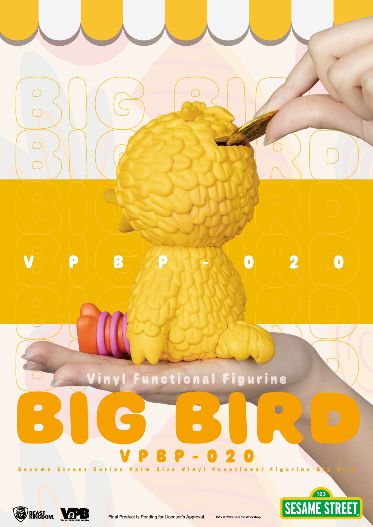 SESAME STREET - Big Bird - Palm Size Bank 12.7cm