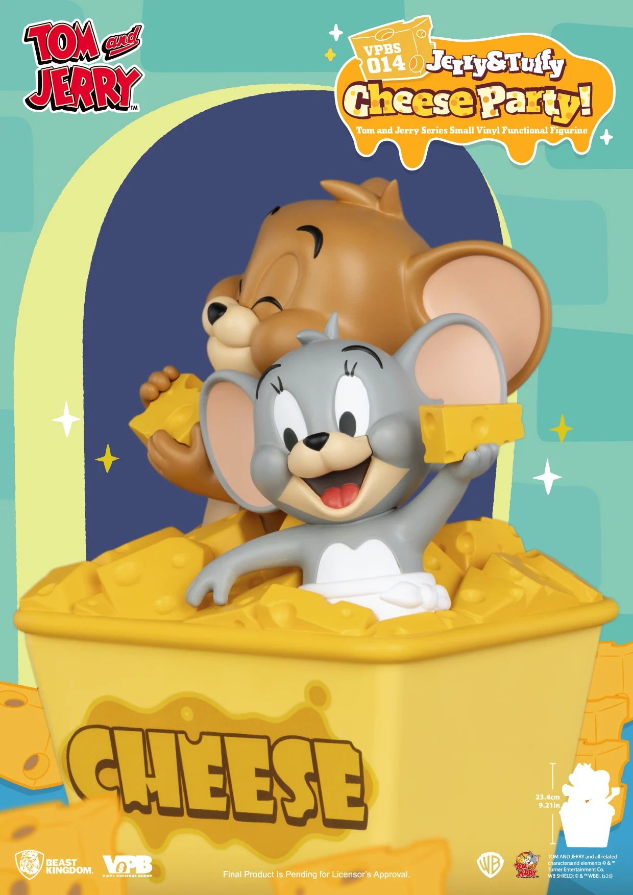 TOM & JERRY - "Jerry & Tuffy Cheese Party" - Bank 23.4cm