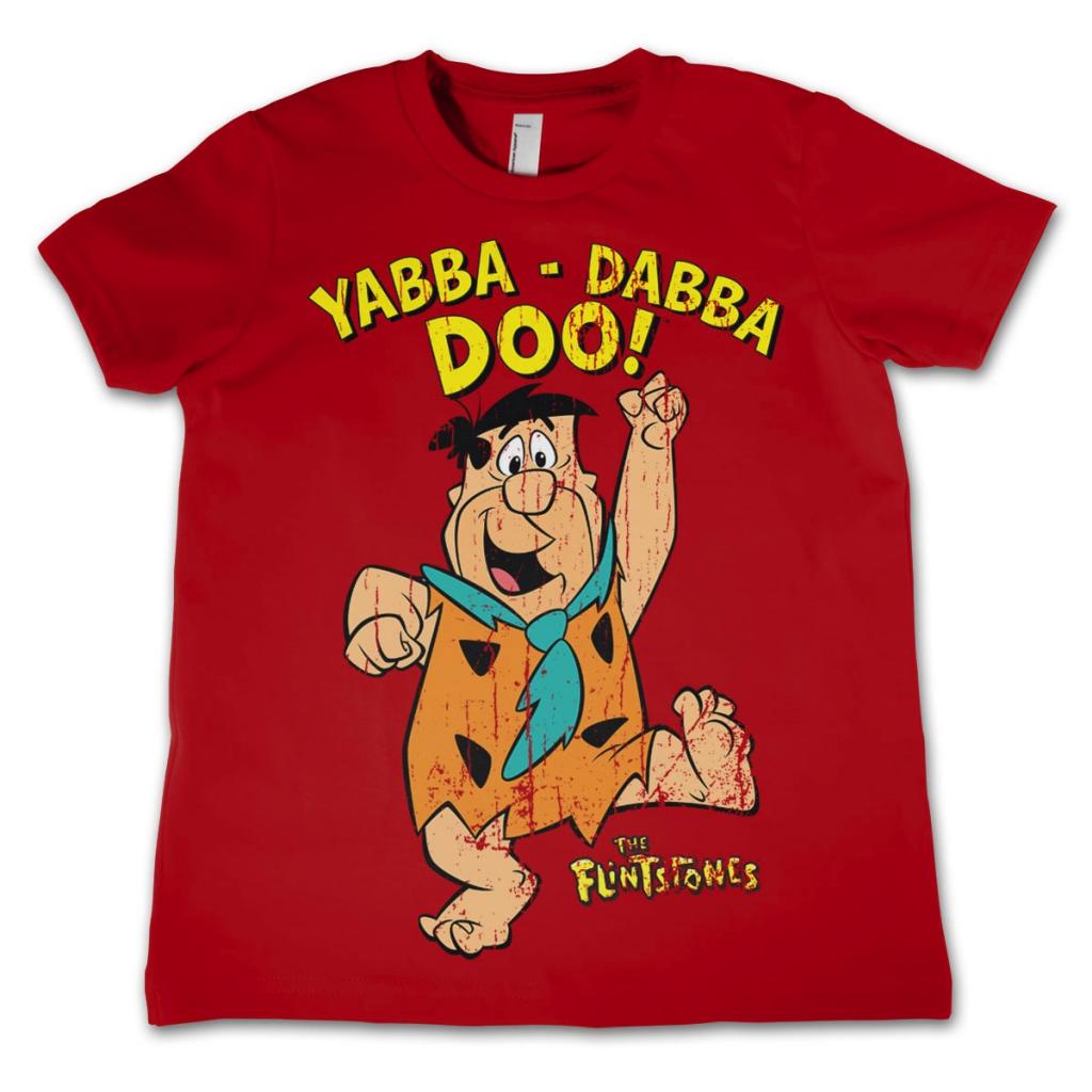 THE FLINTSTONES - T-Shirt KIDS Yabba-Dabba-Doo - Red (4 Years)