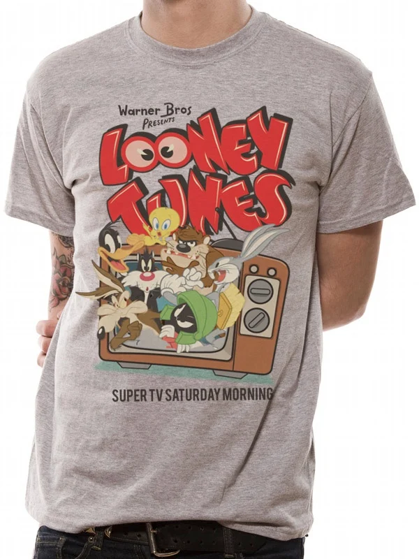 LOONEY TUNES - T-Shirt IN A TUBE- Retro TV (L)