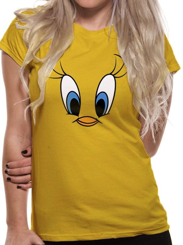 LOONEY TUNES - T-Shirt IN A TUBE- Tweety Face GIRL (XL)