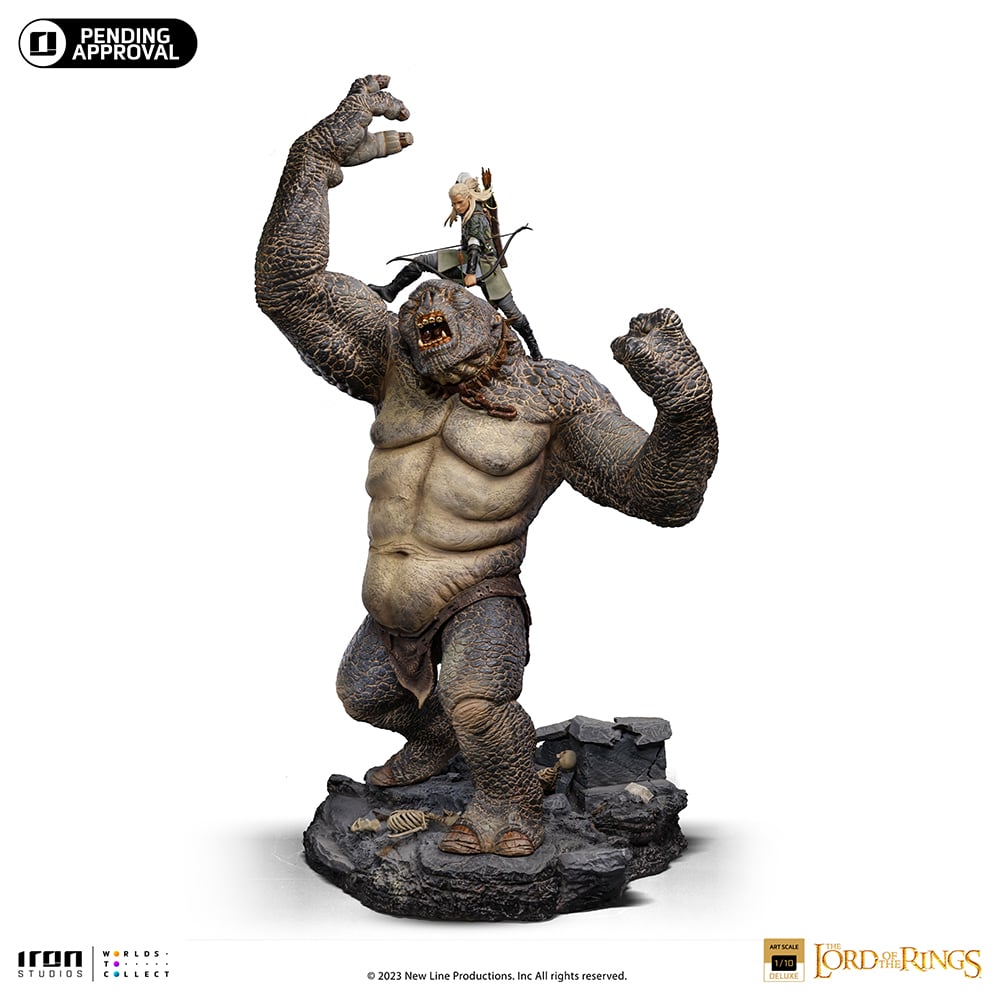 LORD OF THE RINGS - Cave Troll & Legolas -Statue Art Scale 1/10 71.9cm