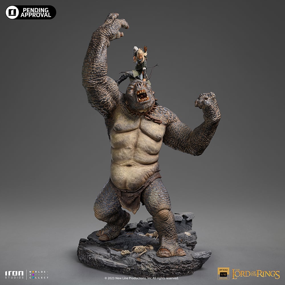 LORD OF THE RINGS - Cave Troll & Legolas -Statue Art Scale 1/10 71.9cm