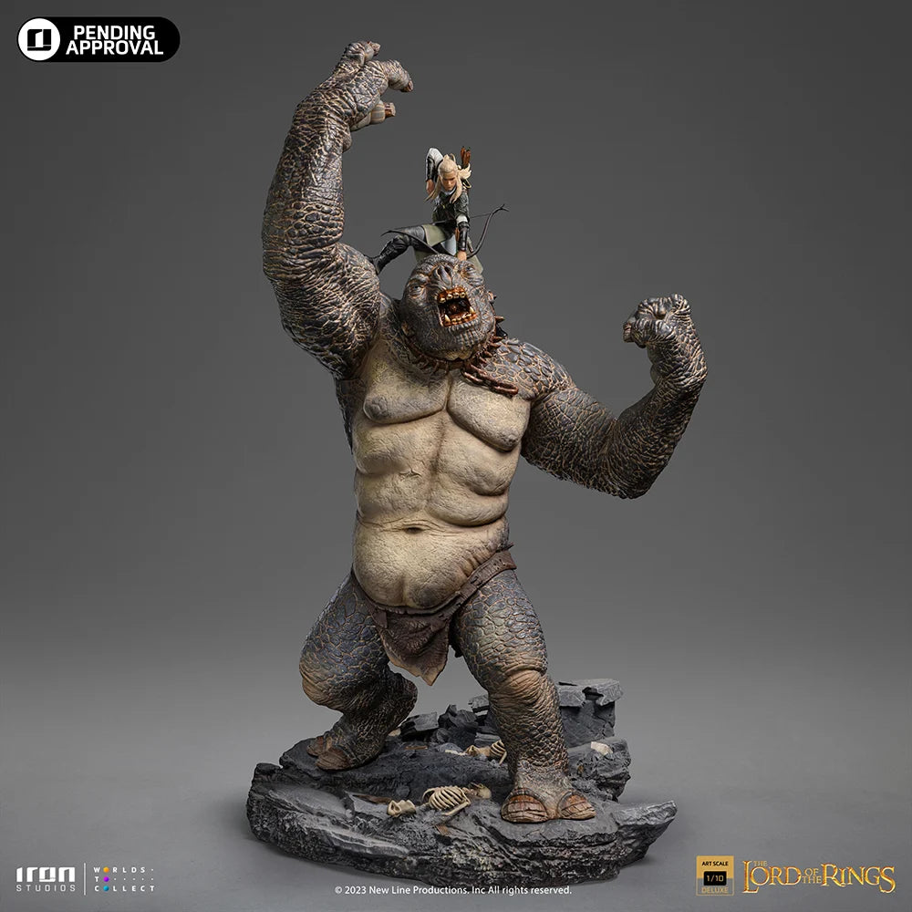 LORD OF THE RINGS - Cave Troll & Legolas -Statue Art Scale 1/10 71.9cm