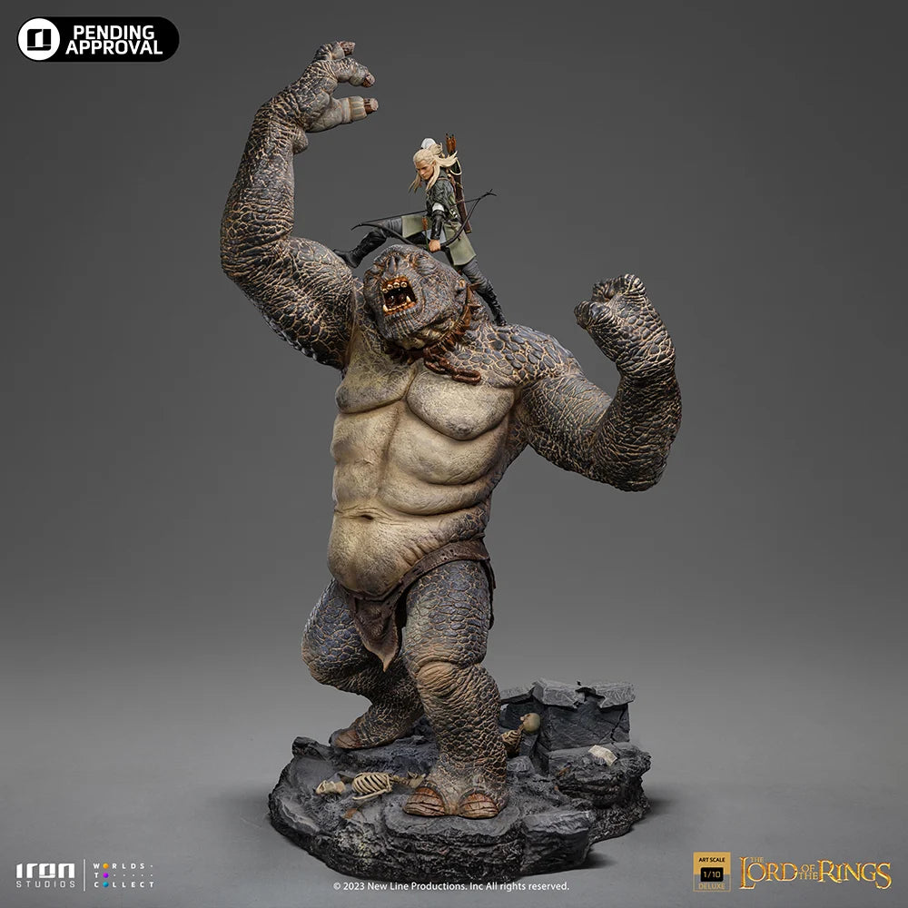 LORD OF THE RINGS - Cave Troll & Legolas -Statue Art Scale 1/10 71.9cm