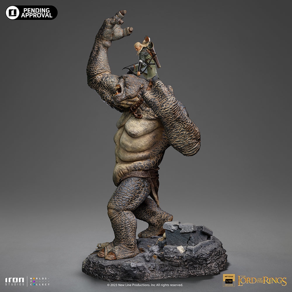 LORD OF THE RINGS - Cave Troll & Legolas -Statue Art Scale 1/10 71.9cm