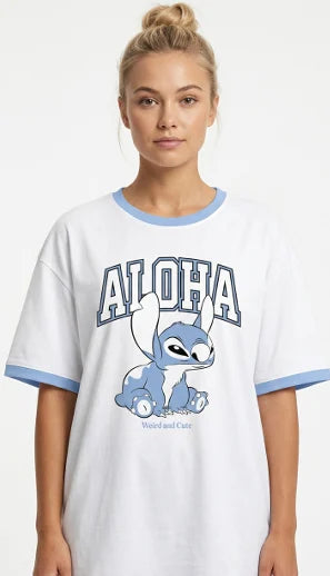 LILO & STITCH - Aloha Weird and Cute - Oversize T-Shirt Women (XXL)