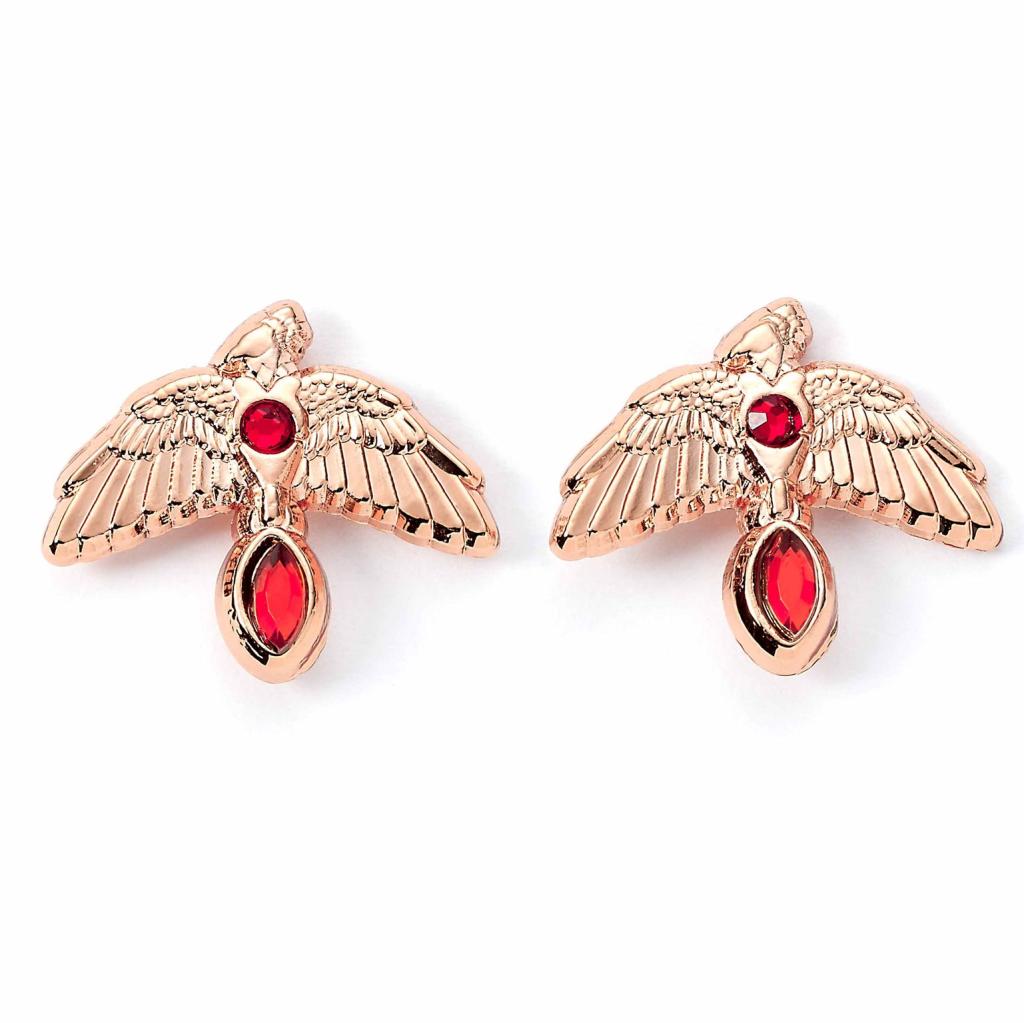 HARRY POTTER - Stud Earrings - Rose Gold Fawkes