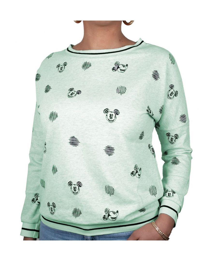 DISNEY - Sweat Crayon Mickey GIRL - Green (L)